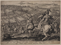 TvB G 0914
<br/>
Geschiedenis Medici: de terugtocht van Piero Strozzi bij Marciano
<br/>
<em>Galle, Philips (1537-1612)</em>